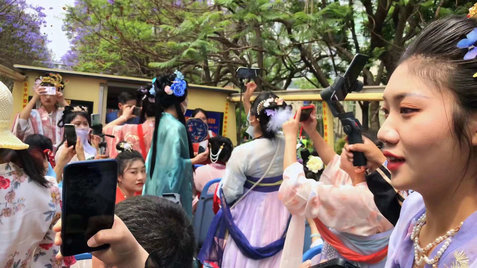 雲南漢服 51 藍花楹 敞篷公交巡游 最后十个名额 快 扫码入群